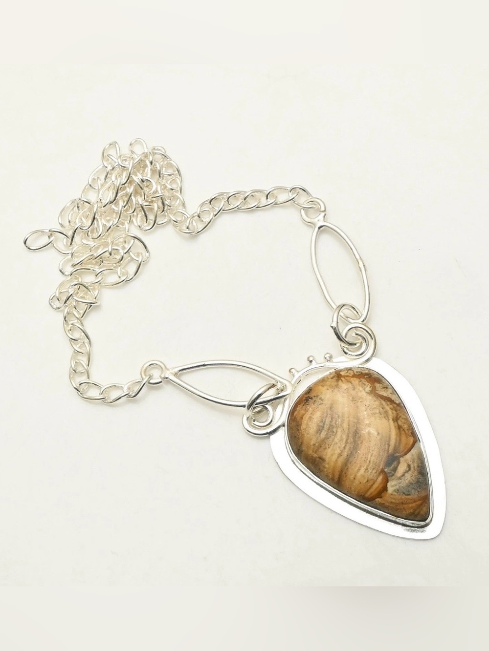 Picture Jasper Ethnic Artisan Handcrafted Gemstone Necklace